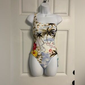 SEAFOLLY One-Strap COAST TO COAST Tropical Swimsuit
